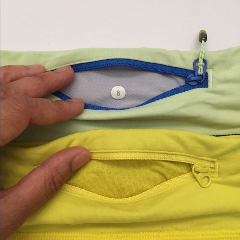 Lululemon size 8 vibrant neon yellow shorts